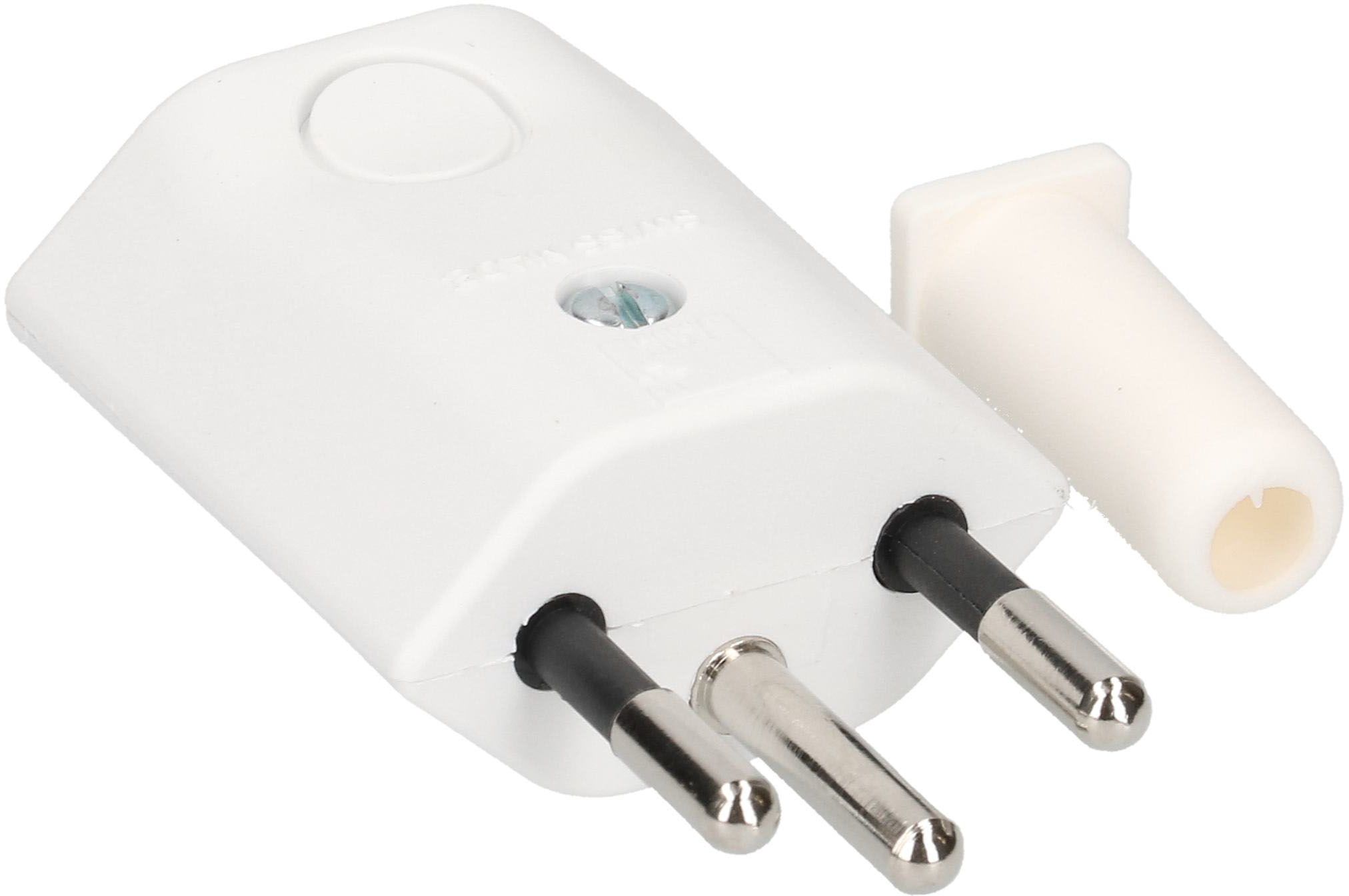 fiche type 12 coudée 3 pôles blanc