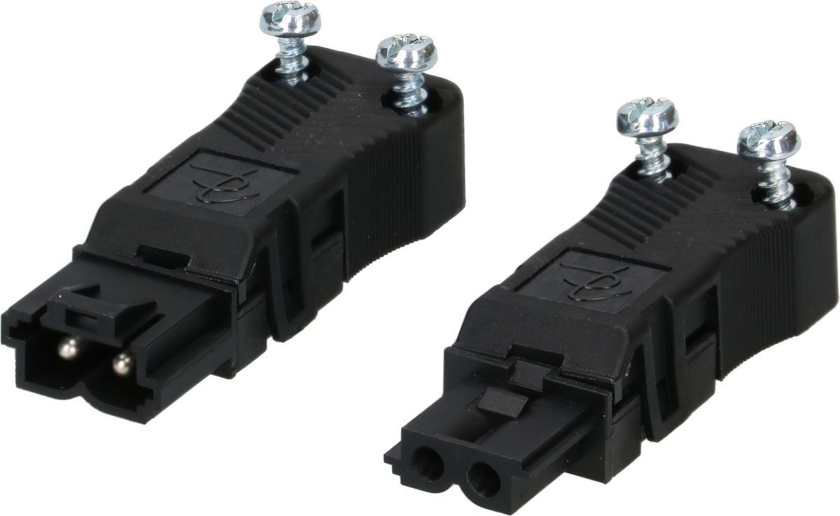 Stecker und Kupplung AC 164 flach 2-pol. 16A/250V IP20