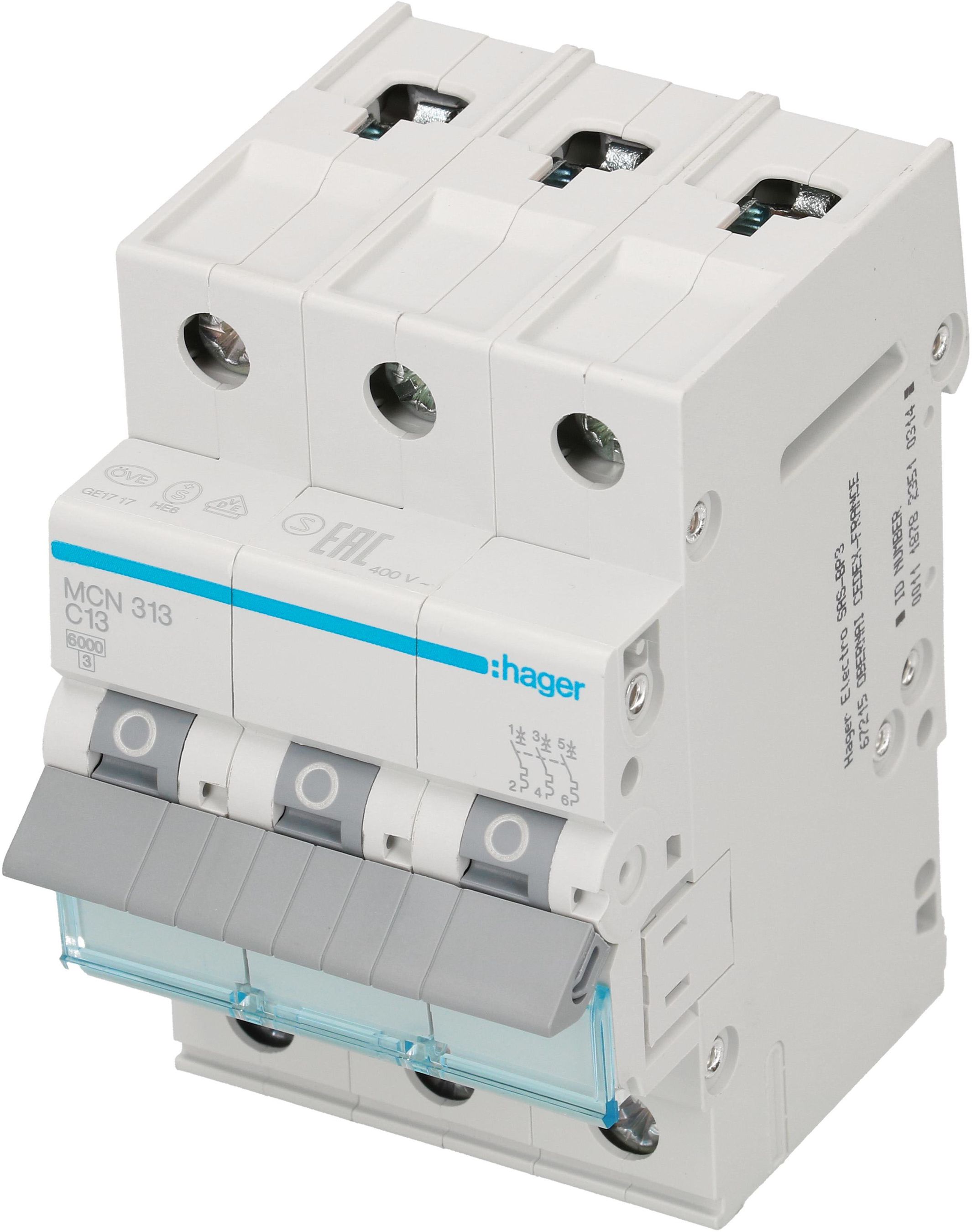 disjoncteur 3P C 13A 6kA