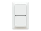 combinaison interrupteur s3 / s3 ta.2x1 AP priamos blanc