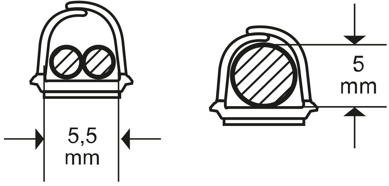 Kabelkanal Cablefix 5mm braun selbstklebend 1m 4 Stück