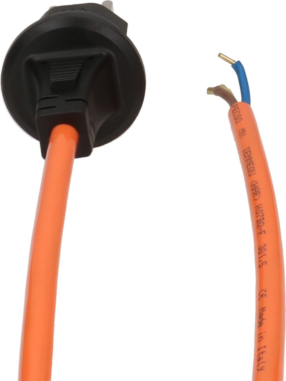 PUR câble secteur H07BQ-F3G1.5mm2 5m orange type 23 IP55