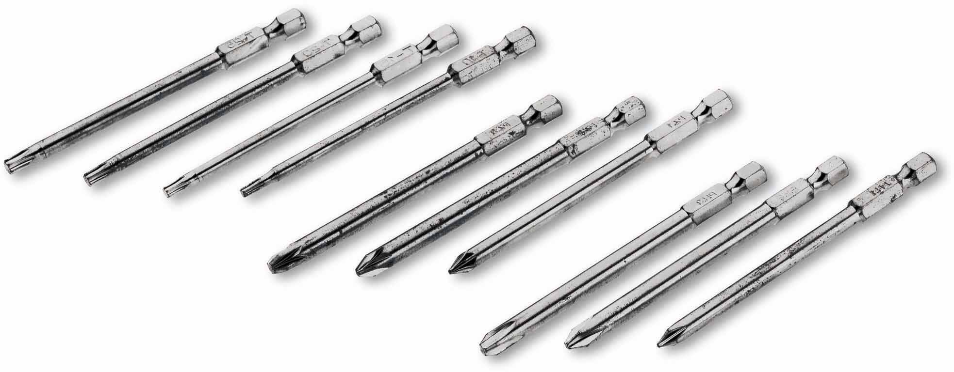 Assor. d'embouts Elektro Top 21 pièces Phillips Pozidriv Torx