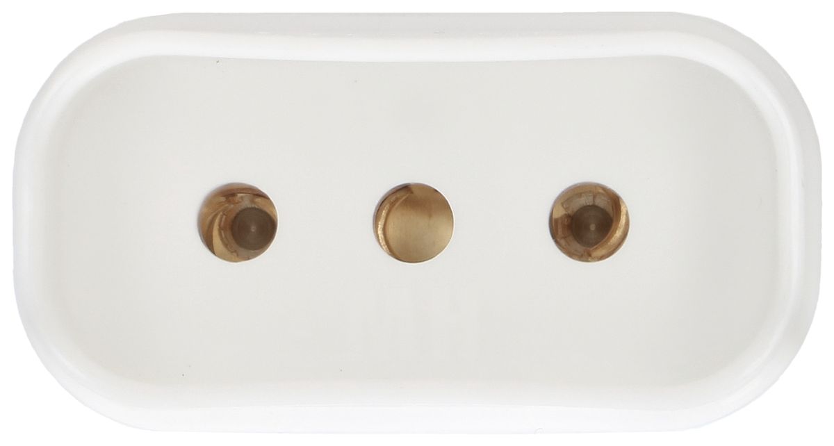 adaptateur de voyage type 12 / Italie 3 pôles blanc