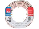 câble de haut-parleur 2x1.5mm² 10m blanc