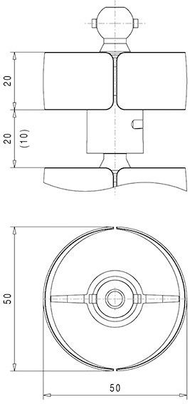 serpentine de câble Orbit 50 1.00m noir RAL9005