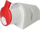 prise murale CEE 3P+N+E 400V/16A rouge IP44