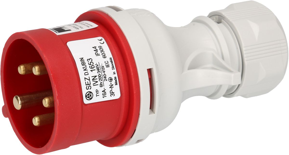 fiche CEE 3P+N+E 400V/16A rouge IP44