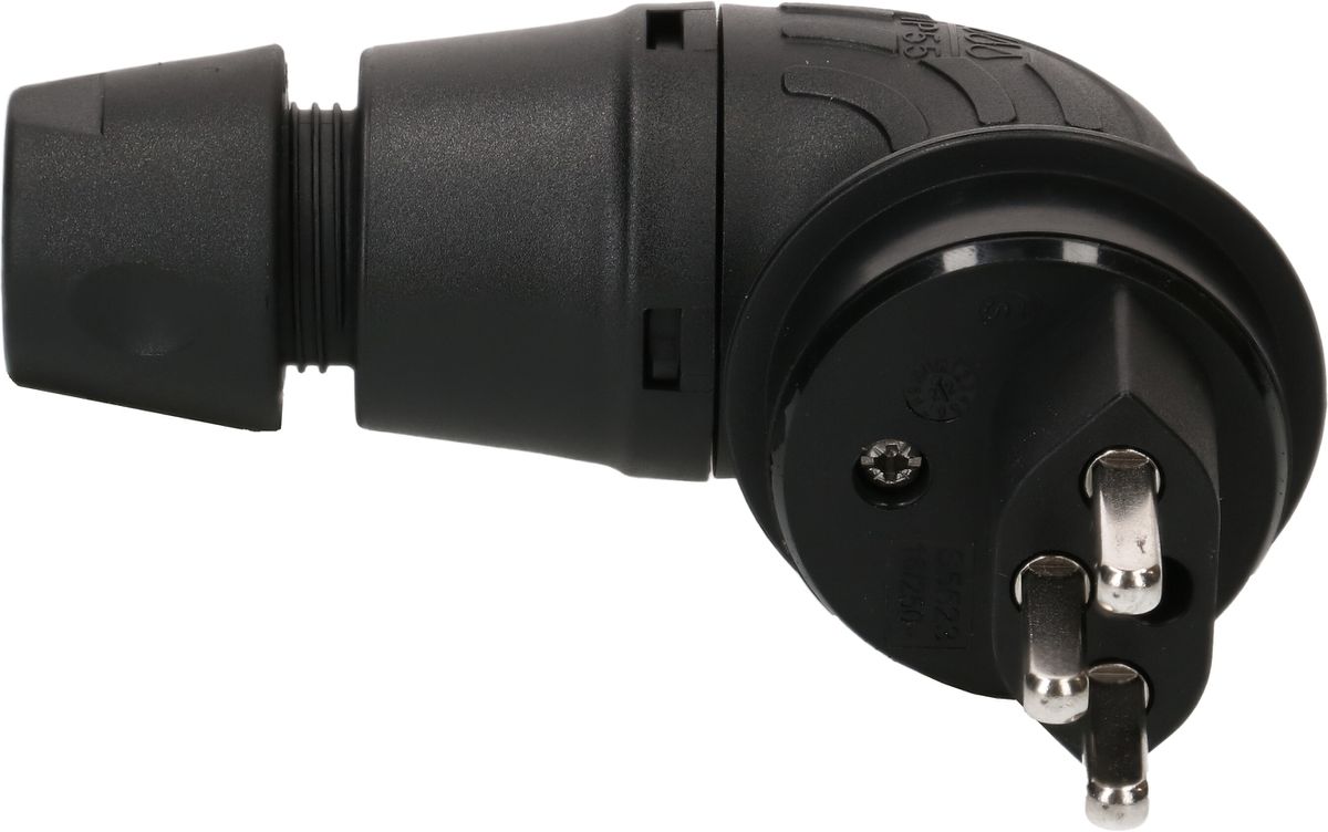 fiche TH type 23 coudée 3 pôles noir IP55