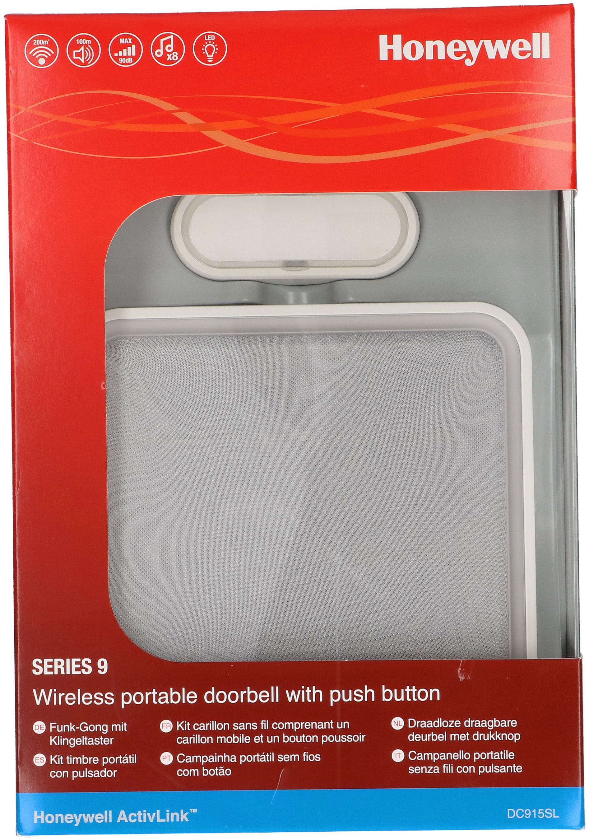 kit carillon sans fil, portée=200 m blanc flash LED