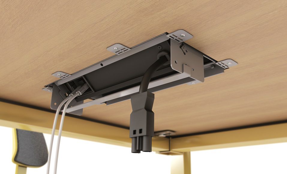 CUBOBOX bloc multiprise noir S 3 fois 1x type 13 2x module vide