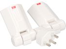multi adaptateur clip-clap 2x type 13 3 pôles blanc BS