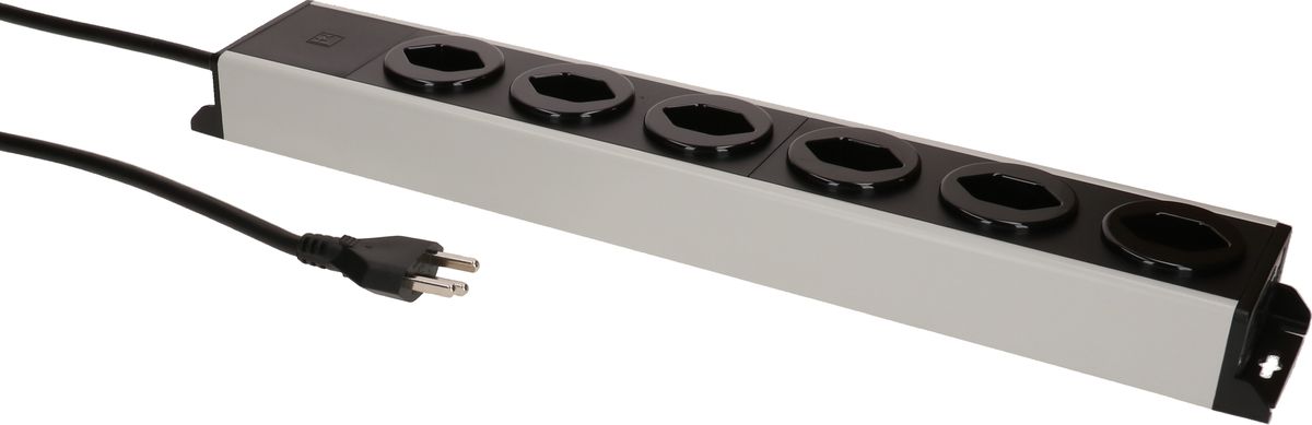 multiprise Power Line 6x type 23 gris/noir 1.5m