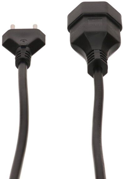 Rallonge TD H05VV-F3G1.0 0.25m noir type 12 / type 13