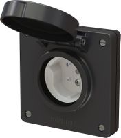 prise 1x type 15 ENC exo IP55 noir