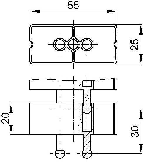 serpentine de câble Cube 1.00m noir RAL9005