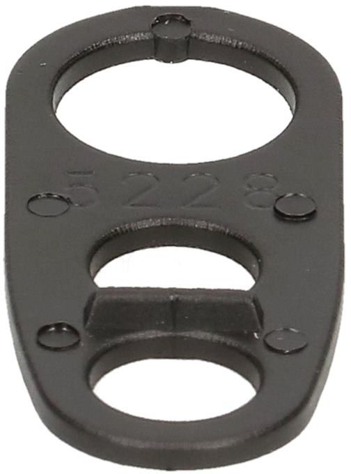 décharge de traction PA 3-trous en ligne noir