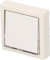 Bouton-poussoir carré blanc ivoire