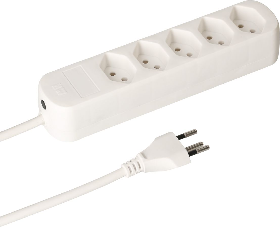 Steckdosenleiste Basic Line 5x Typ 13 weiss 1.5m