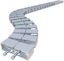 serpentine de câble Cube SL 1.00m argent RAL9006