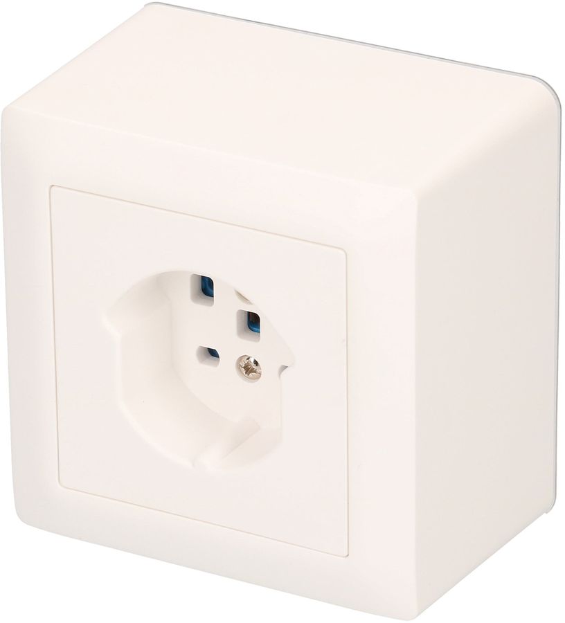 Steckdose 1x Typ 25 Gr.1x1 AP Kallysto weiss