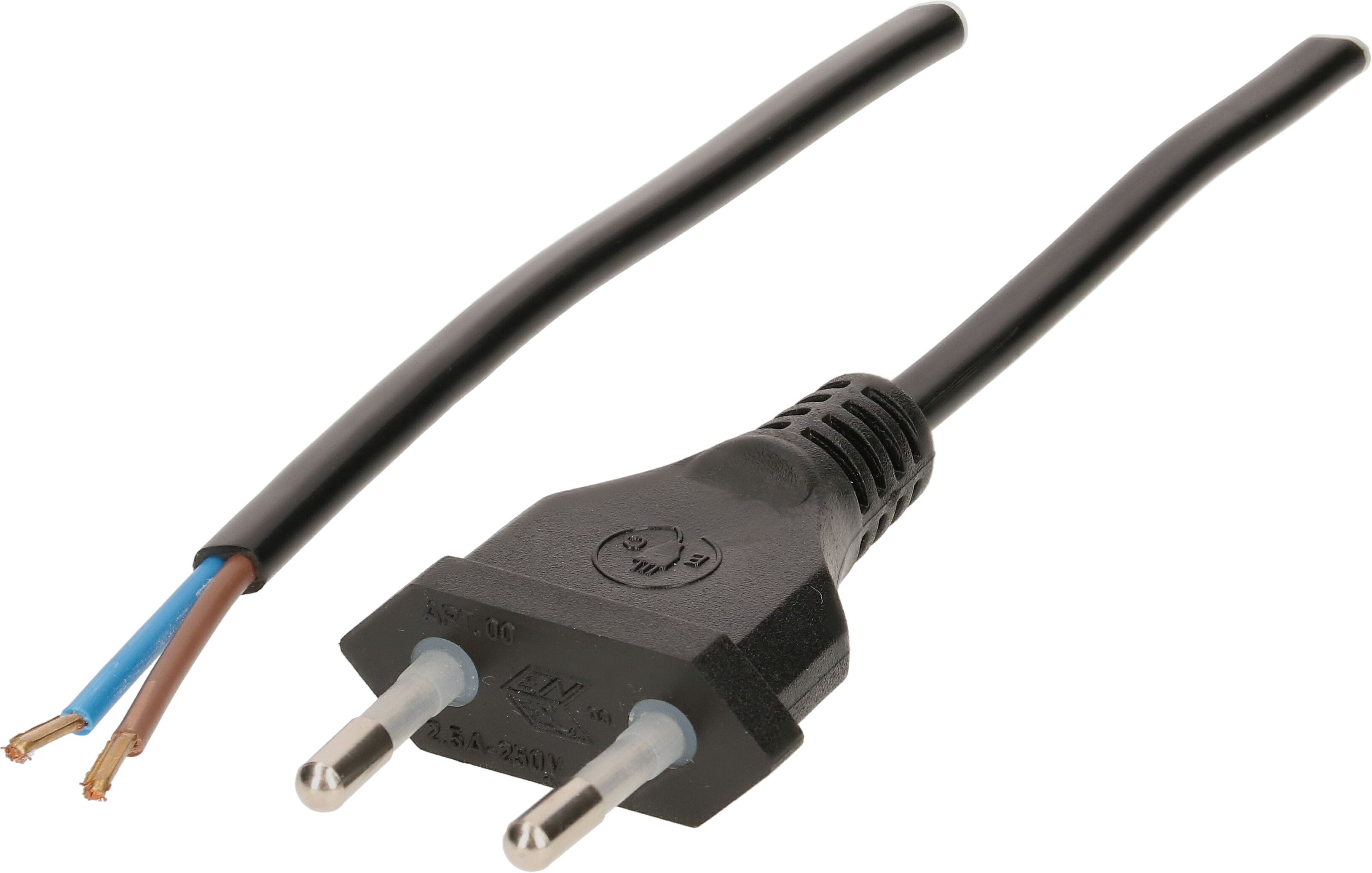 TDLF câble secteur H03VVH2-F2X0.75 1.8m noir T26