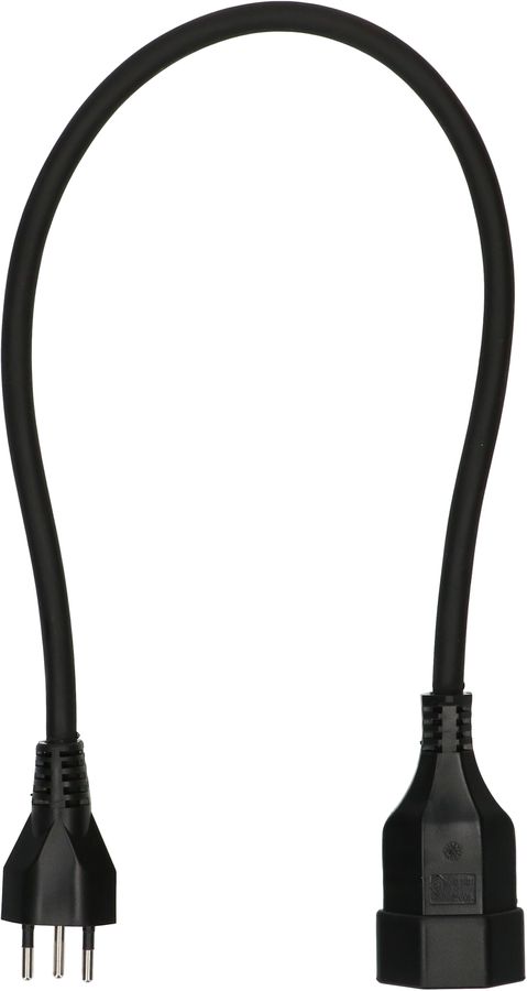 Rallonge GDV H07RN-F3G1.5 0.5m noir type 12 / type 13