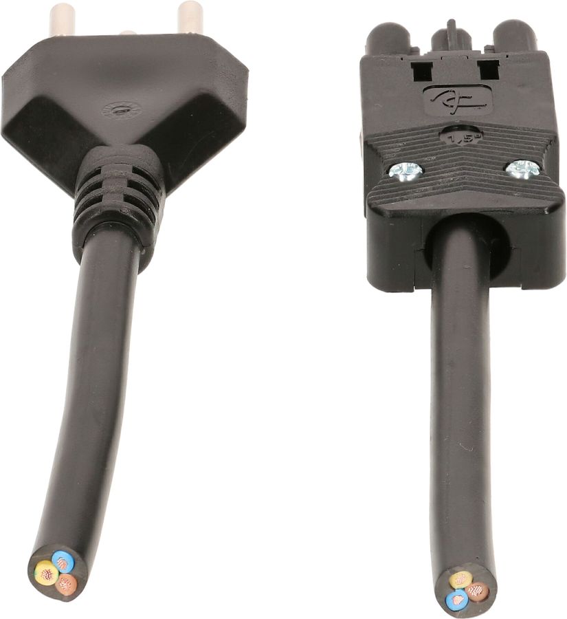 câble de raccordement TD H05VV-F3G1.5 3m noir type 12 / AC 166