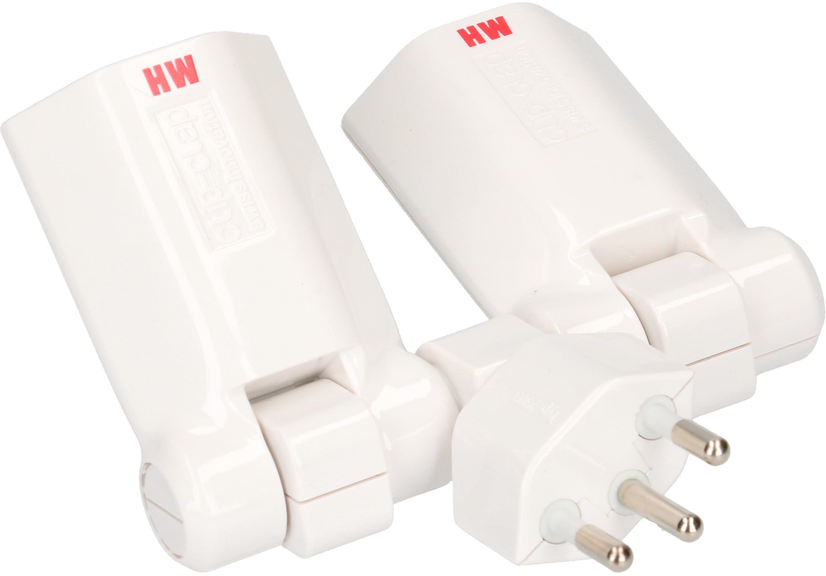multi adaptateur clip-clap 2x type 13 3 pôles blanc BS