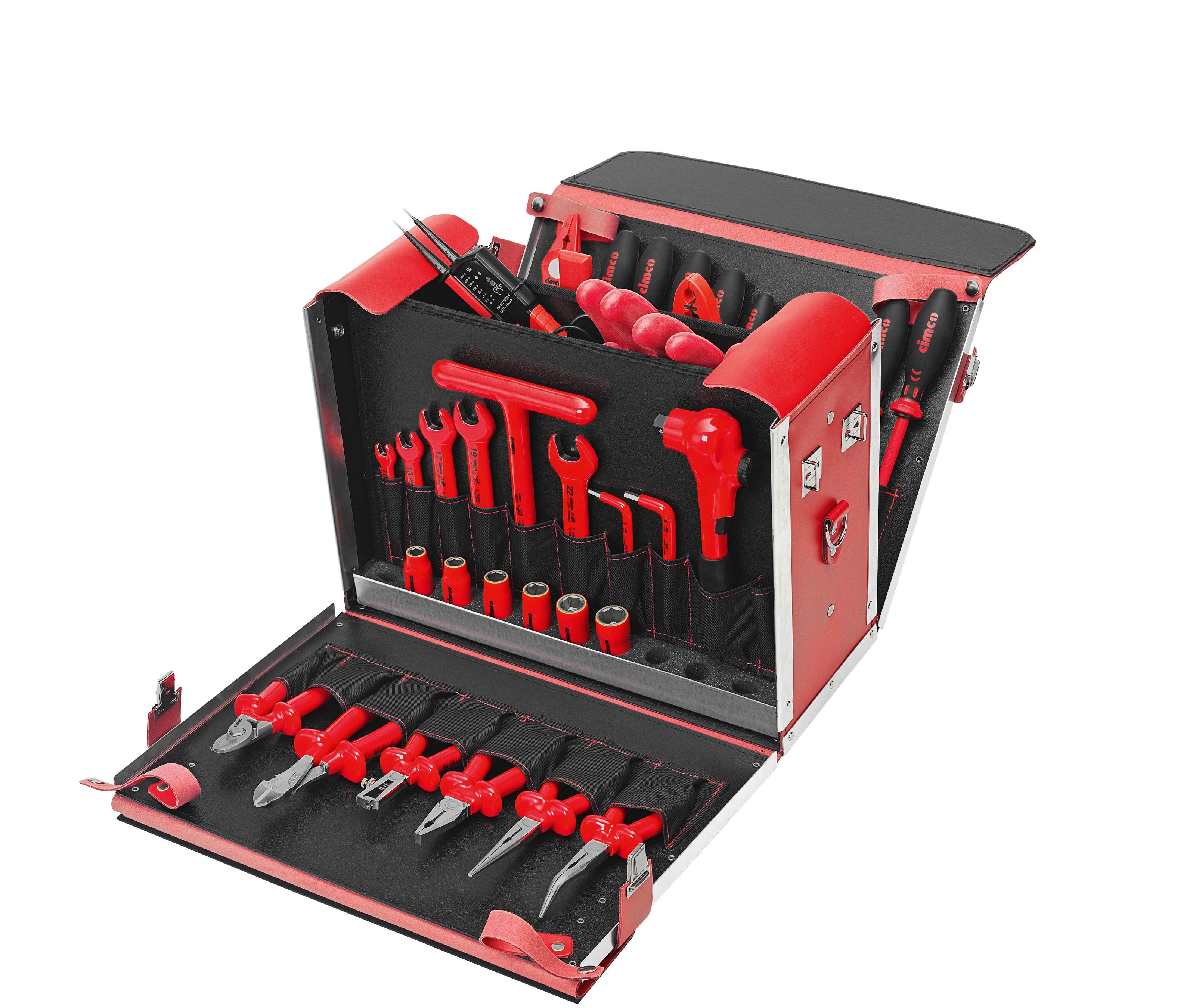 Coffret à outils en cuir équipé Sécurité électrique 1000 V
