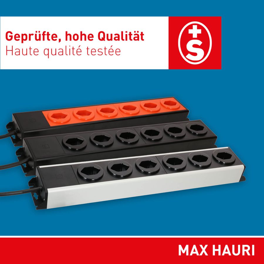 multiprise Power Line 6x type 13 noir/noir 3.0m AC 166