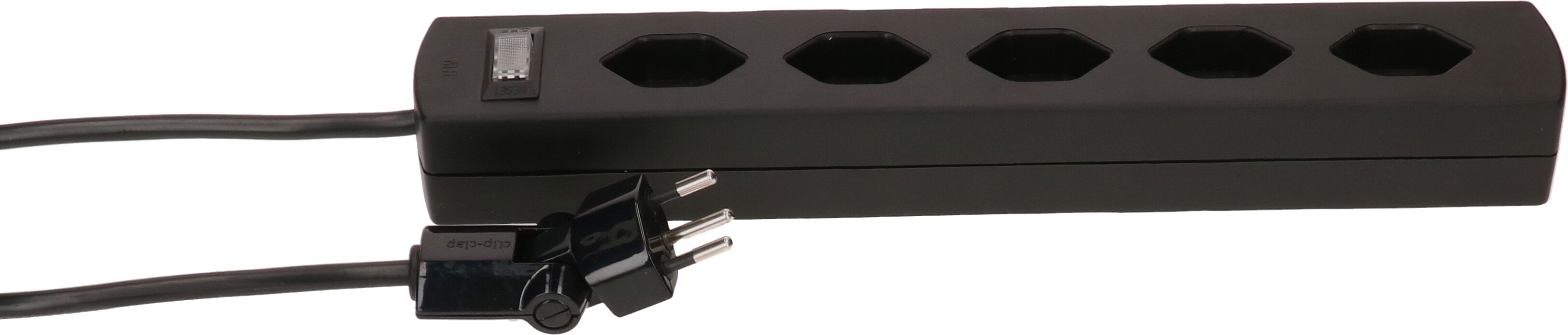 multiprise Safety Line 5x type 13 90° BS nr interrupteur 2m cli.