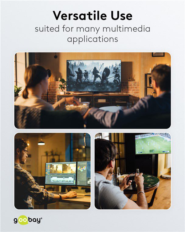 DisplayPort 1.4 câble de racc. 2m fiche métallique +câble textile