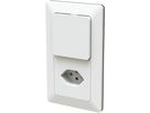 combinaison interrupteur s3 / type 13 ta.2x1 ENC priamos blanc