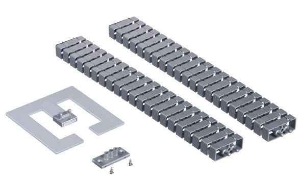 garniture serpentine de câble Flex II 1.30m argent RAL9006