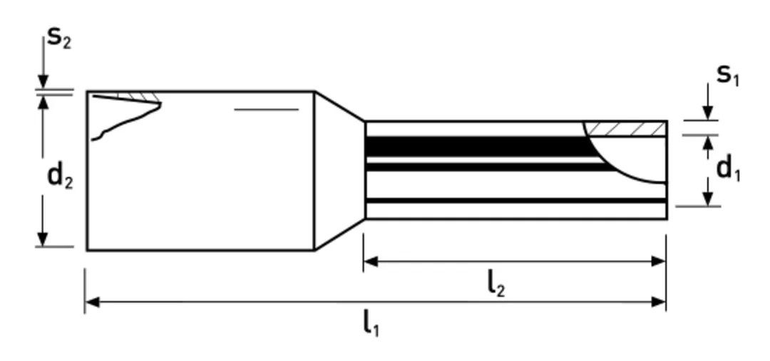 Aderendhülse isoliert 2.5mm² x 8mm grau