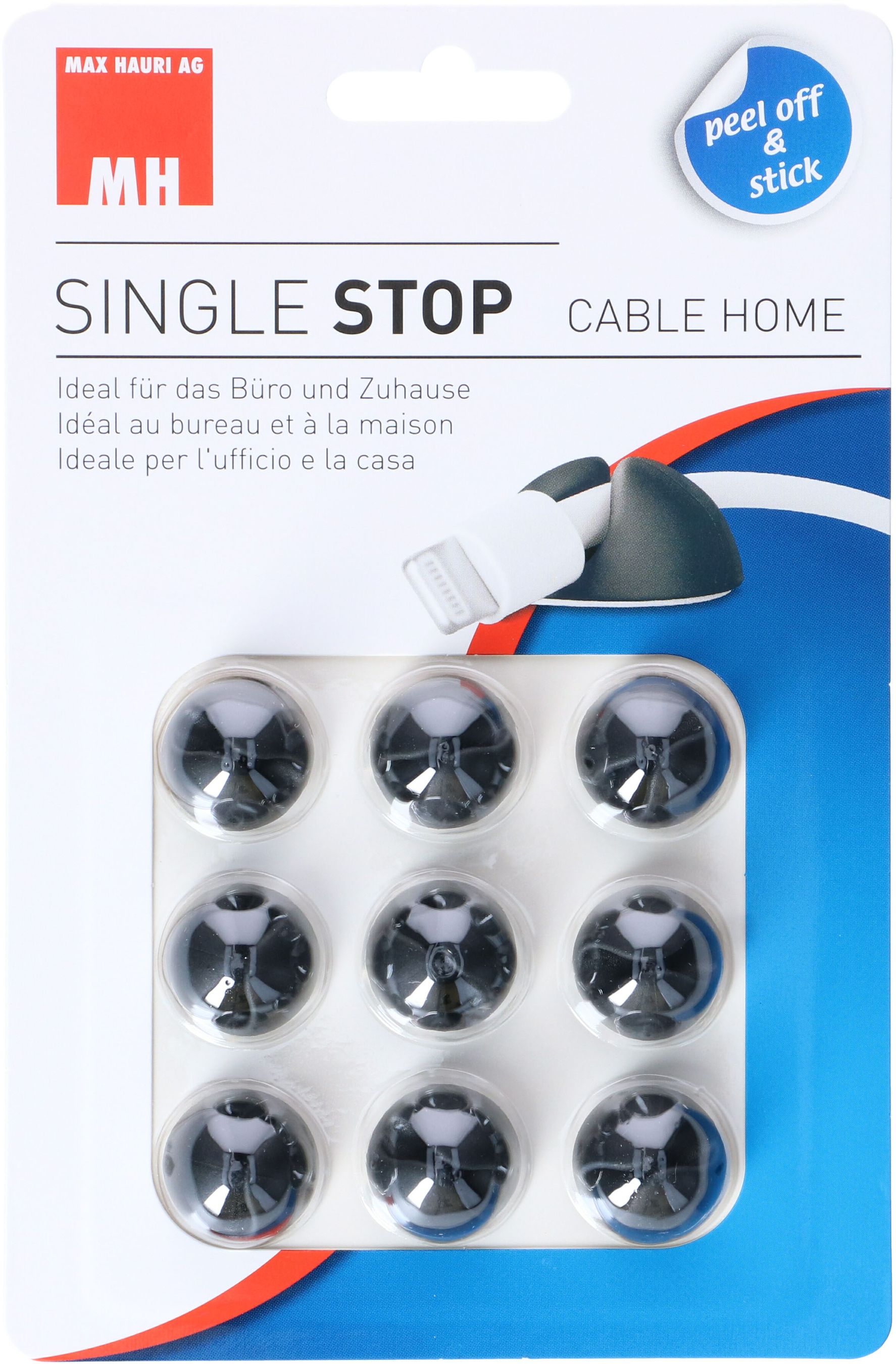 SINGLE STOP Set rond 9x noir