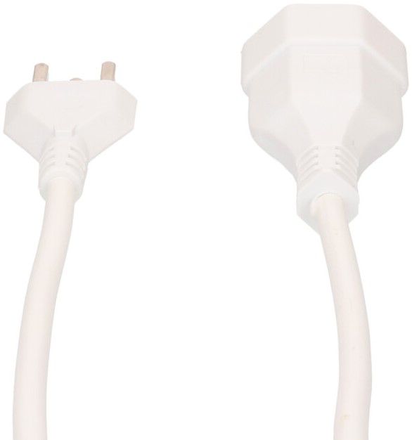 Rallonge TD H05VV-F3G1.5 2m blanc type 23 / type 23