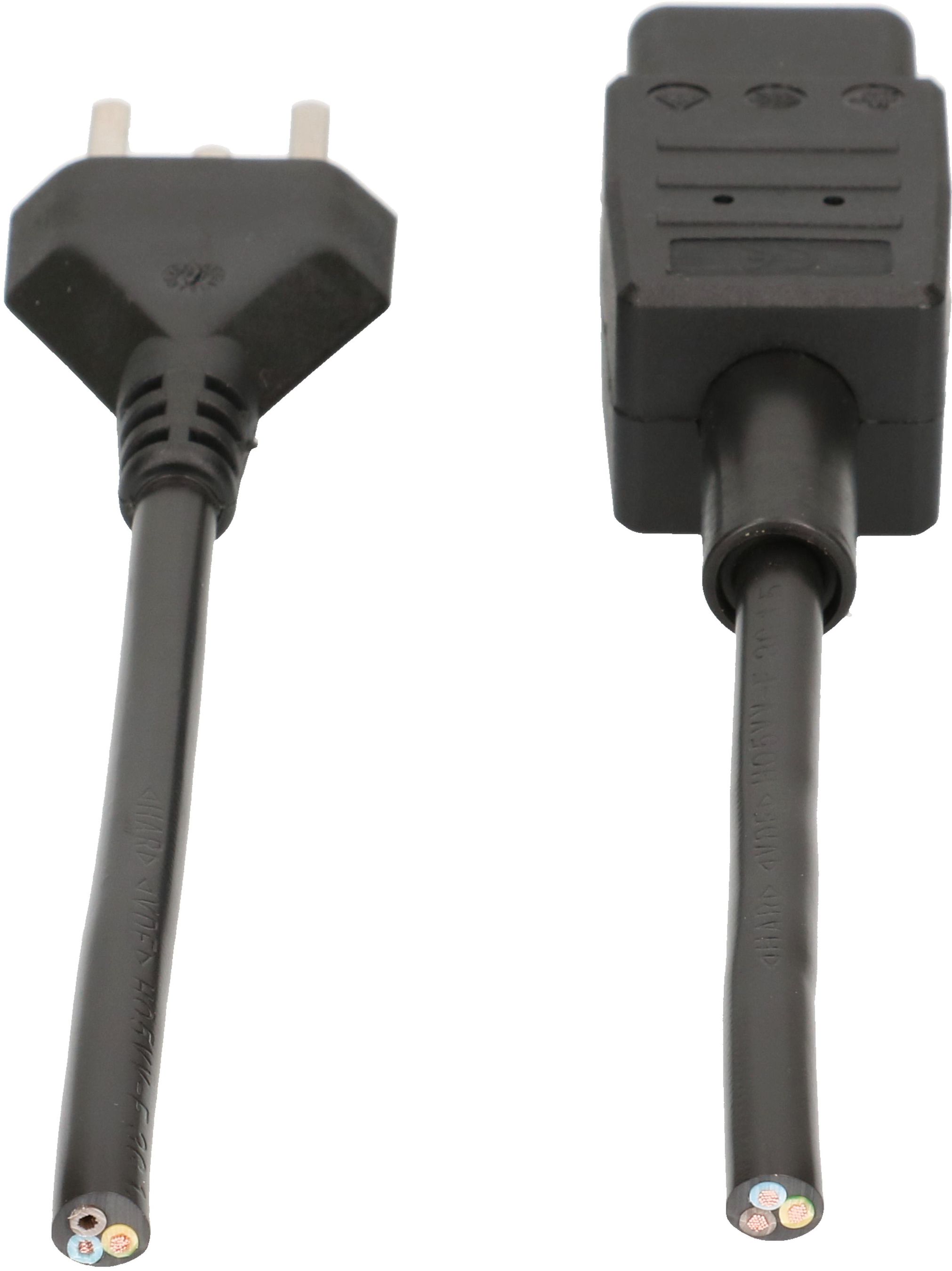 câble d'appareil TD H05VV-F3G1.5 2m noir type 23/C19