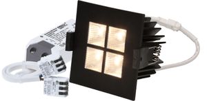 spot encastré à LED SQUARE-4 Ø68 noir 3000K 1025lm 45°
