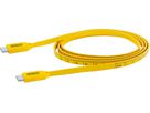 câble de recharge USB-C avec ruban de mesure 1.2m jaune