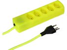 multiprise TEX 5x type 13 jaune fluorescent 2m