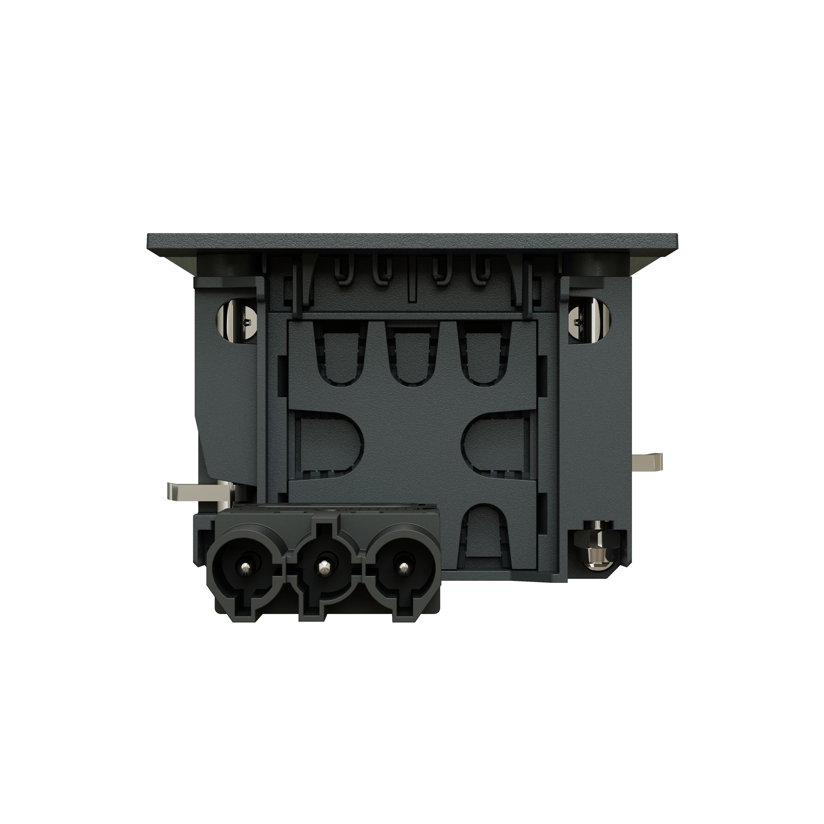 INTRO2.0 bloc multiprise anodisé 1x type 13 1x USB-A/C 1x vide