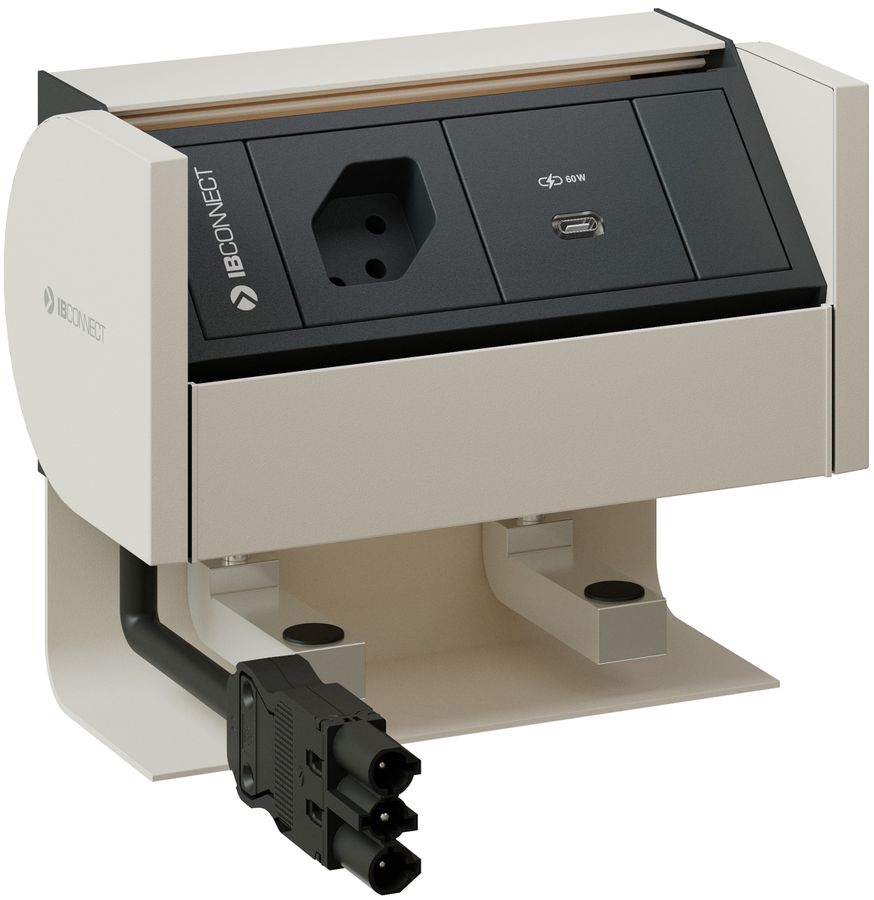 PRISMA Steckdoseneinheit weiss 1x Typ 13 1x USB-C 60W