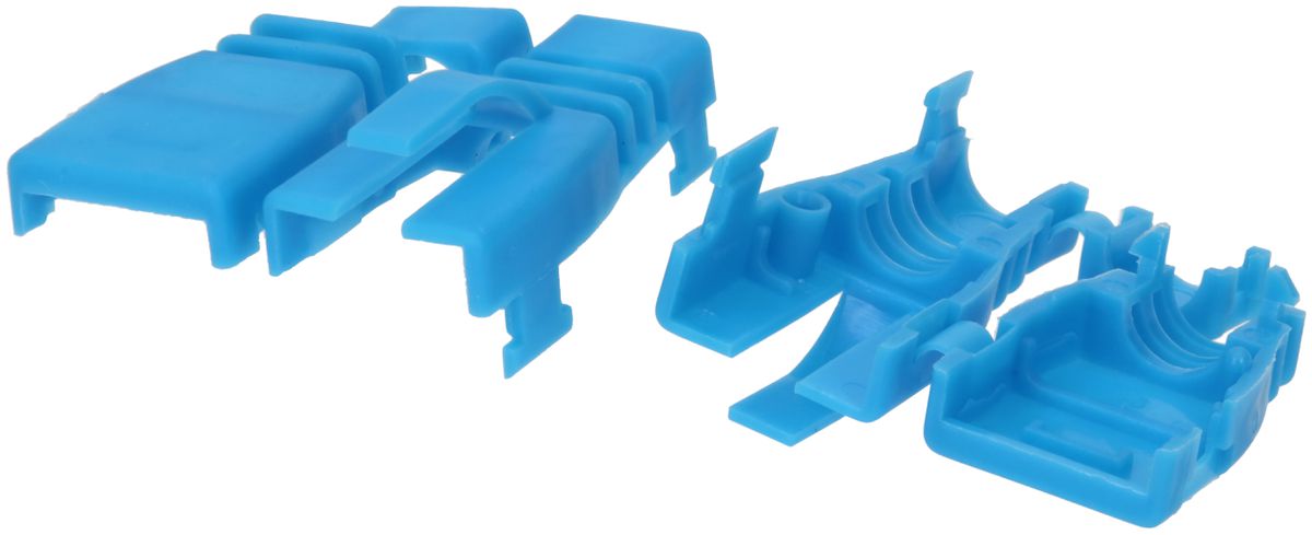 Douille de prot. anti-pliage fiche RJ45 câble rond à ø6mm bleu