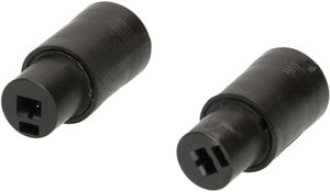 prise haut-parleur noir 2 pièces