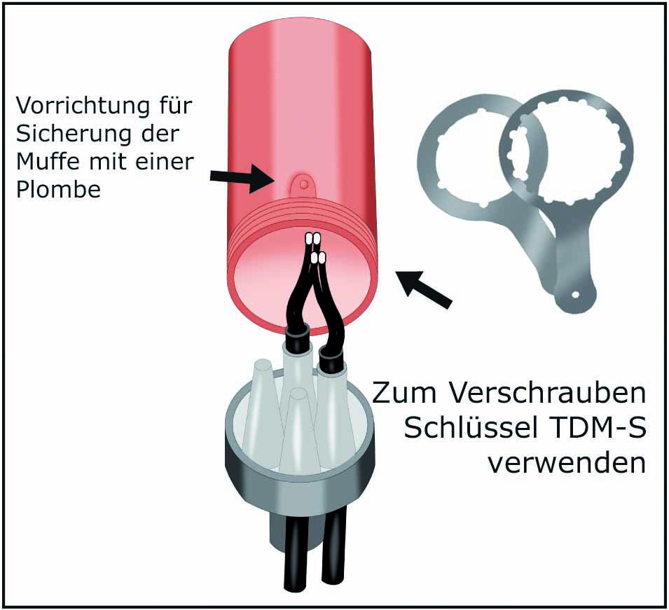 Manchon de boîte TDM 1 - 3 x 1.5 à 5 x 2.5mm² - DM 6 - 14mm
