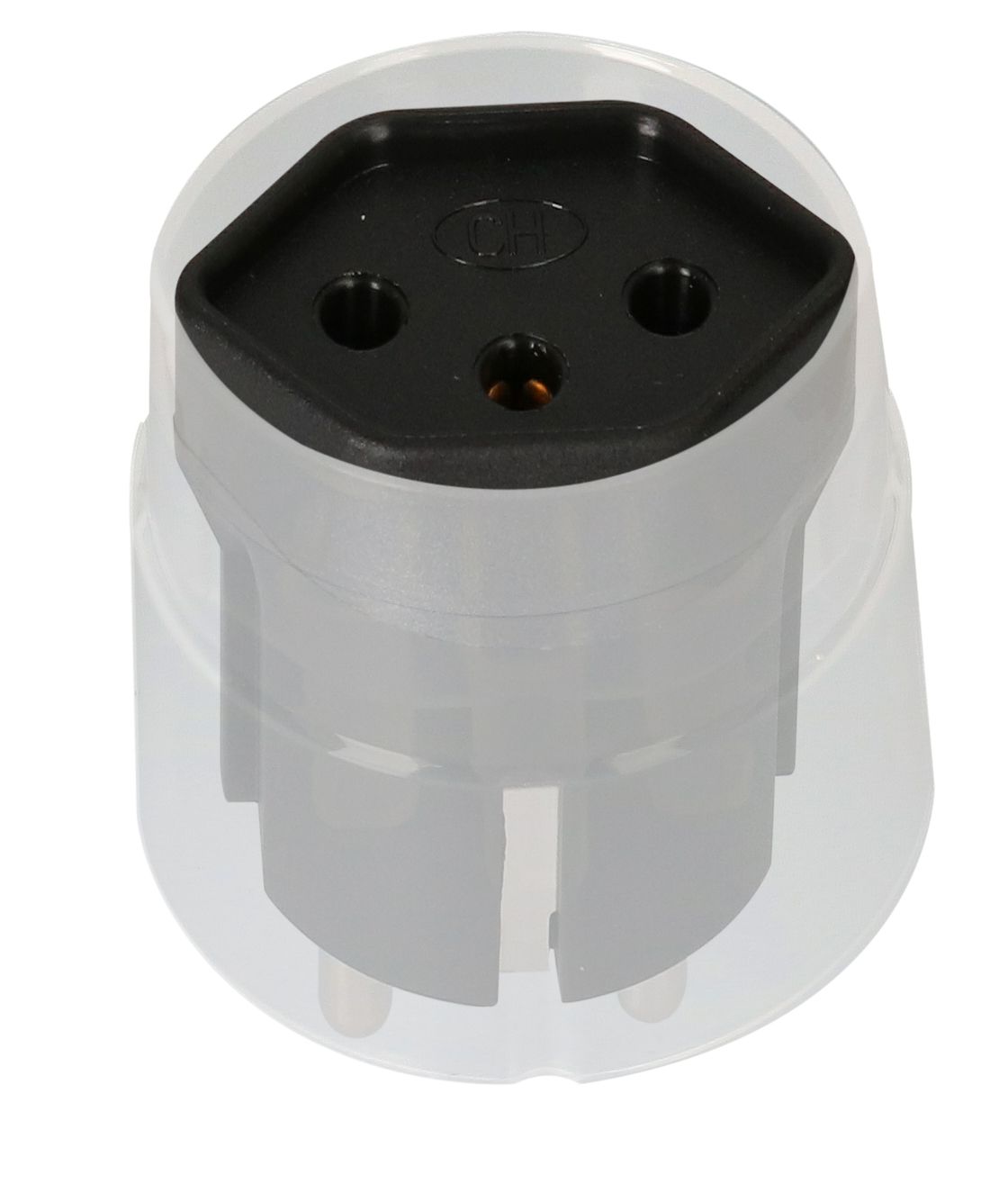 adaptateur fixe Schuko / type 13 CEE 7/7 noir