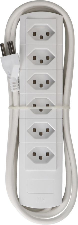 multiprise Prime Line 6x type 23 blanc 3m