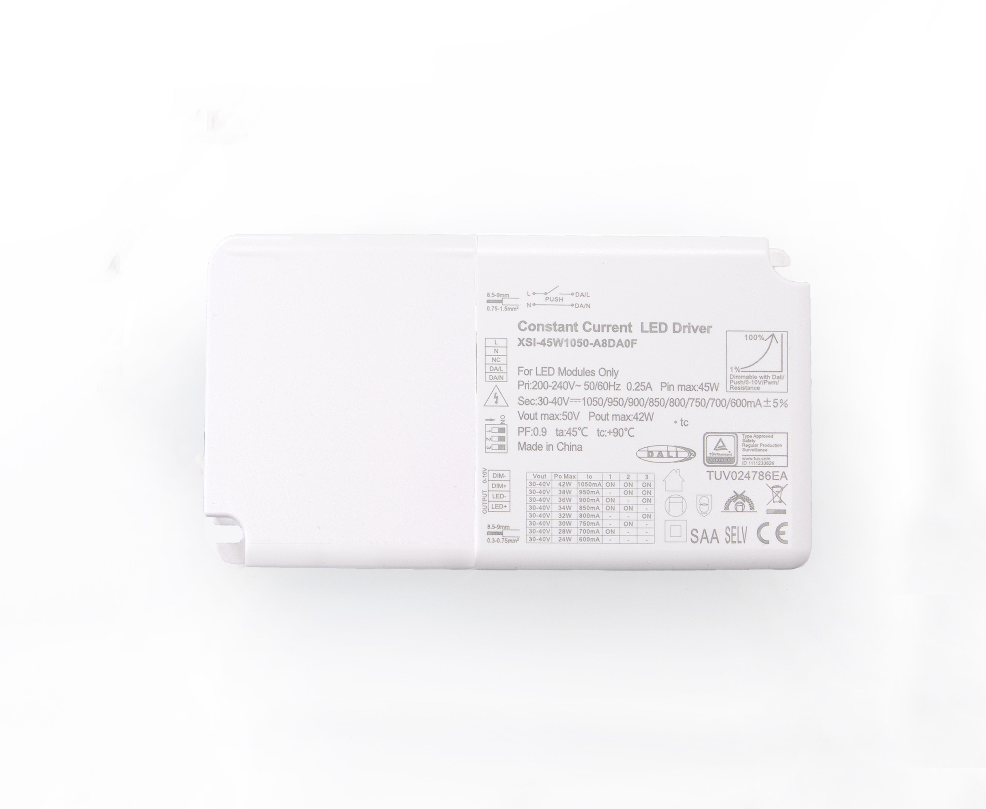 driver constant LED DALI2 1-10V Push 24-42W réglable